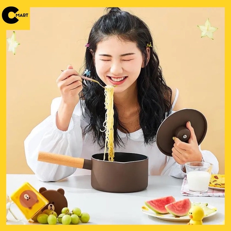 Nồi Nấu Chống Dính Joyoung Line Friends Gấu Brown Vịt Sally Thỏ Cody [CMART GIA DỤNG TIỆN ÍCH]