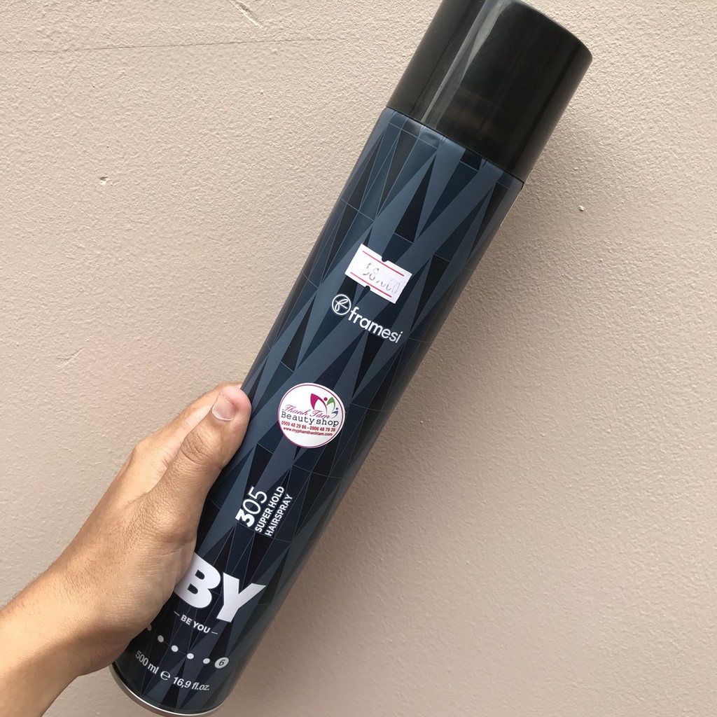 Gôm tăng cường độ cứng By Super Hold hairspray Framesi 500ml