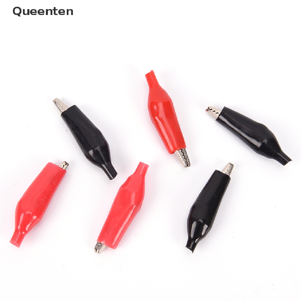 Queenten 10 cái khởi động cách nhiệt nhỏ kẹp cá sấu kim loại kẹp cá sấu thử nghiệm điện
