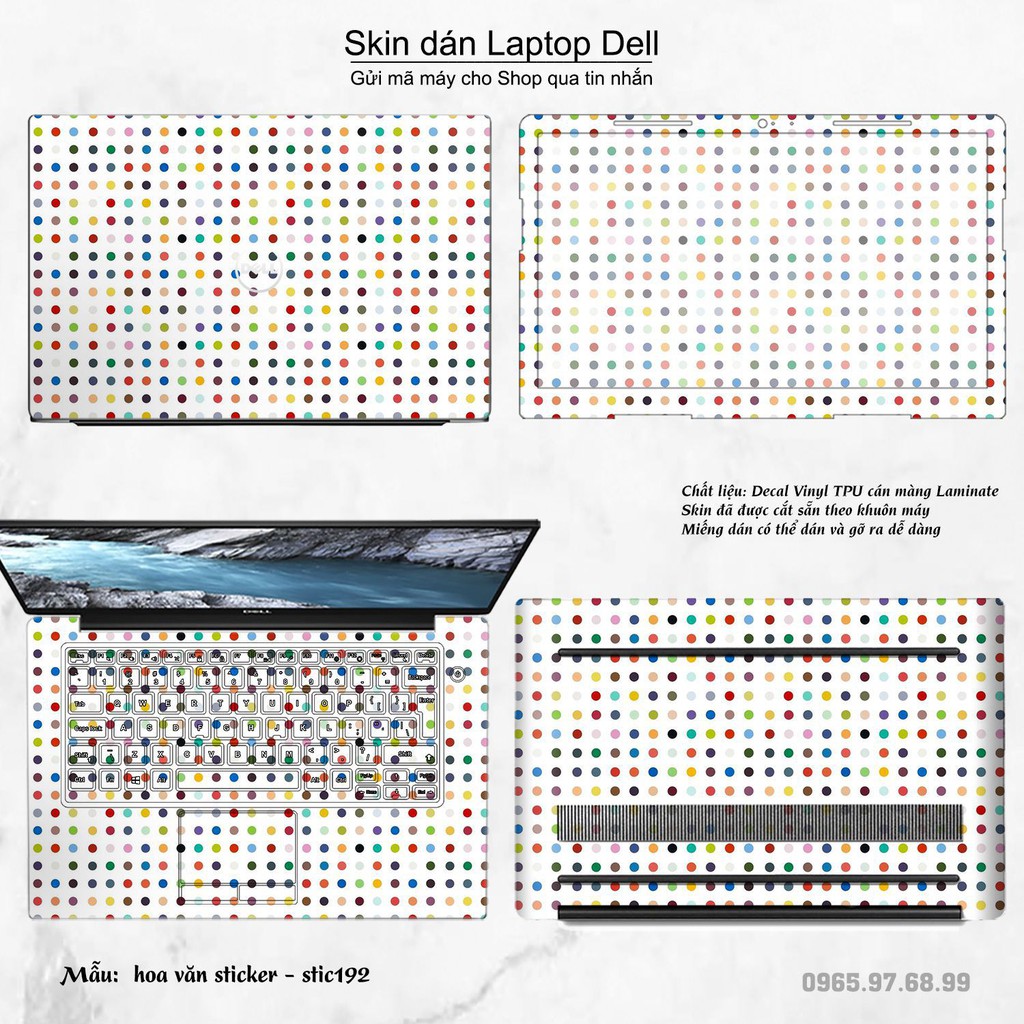 Skin dán Laptop Dell in hình Hoa văn sticker nhiều mẫu 32 (inbox mã máy cho Shop)