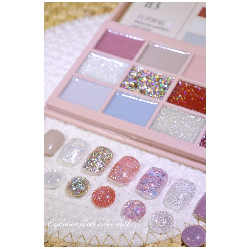 ✧Ready Stcok Hanbi Keo Dán Móng Tay 12 Màu Kem Quang Trị Liệu Ánh Sáng Nhật Bản Bảng Màu Sơn Móng Tay Gel Móng Thích Hợp Cho Tiệm Làm Móng Cao Hơn