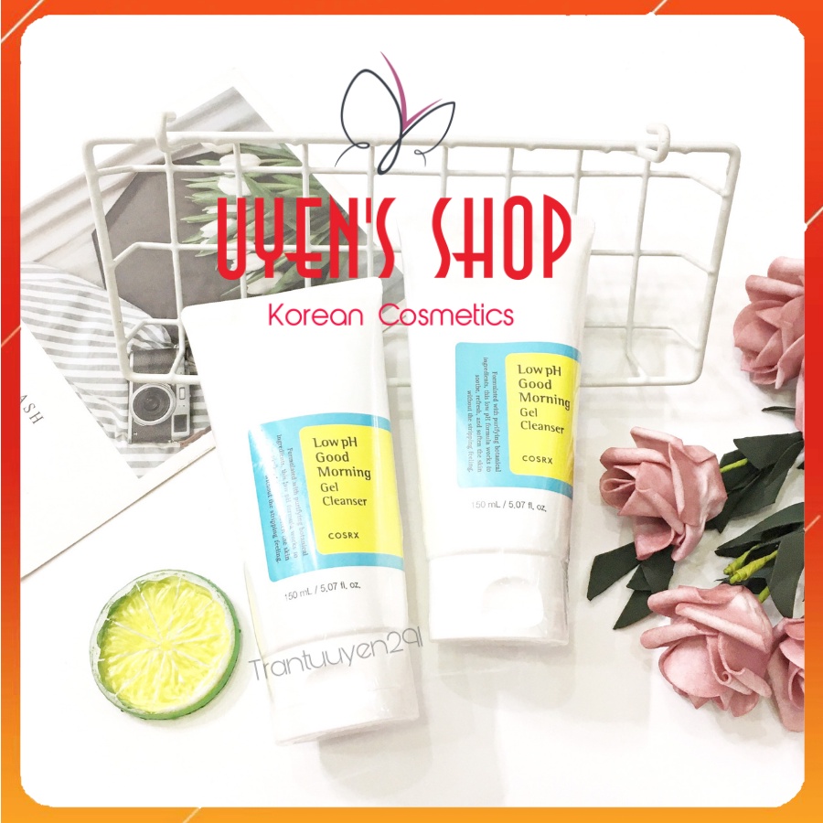 Sữa rửa mặt dành cho da dầu, mụn Cosrx Low PH Good Morning Gel Cleanser