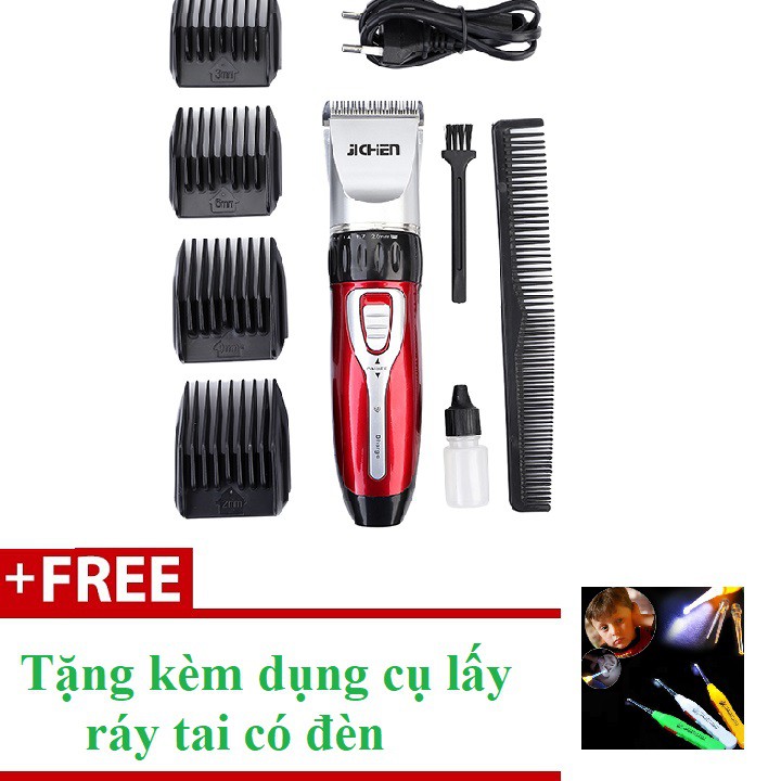 Tông đơ cắt tóc gia đình Jichen 0817 - tặng dụng cụ soi tai