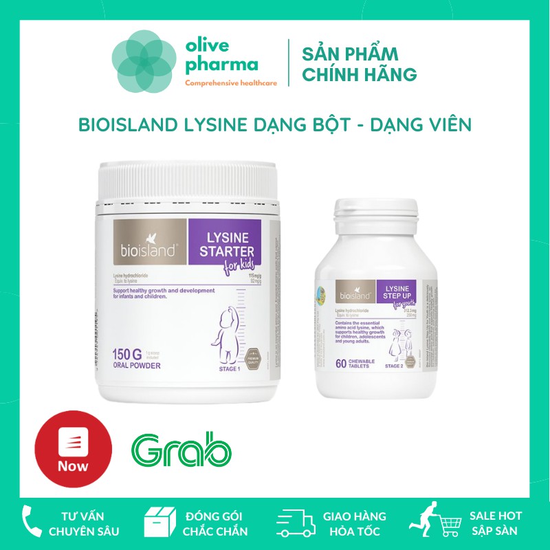 Bioisland Lysine cho bé - Bổ sung Lysine tăng chiều cao - Lysine Bột Starter For Kids - Lysine Viên Step Up For Youth