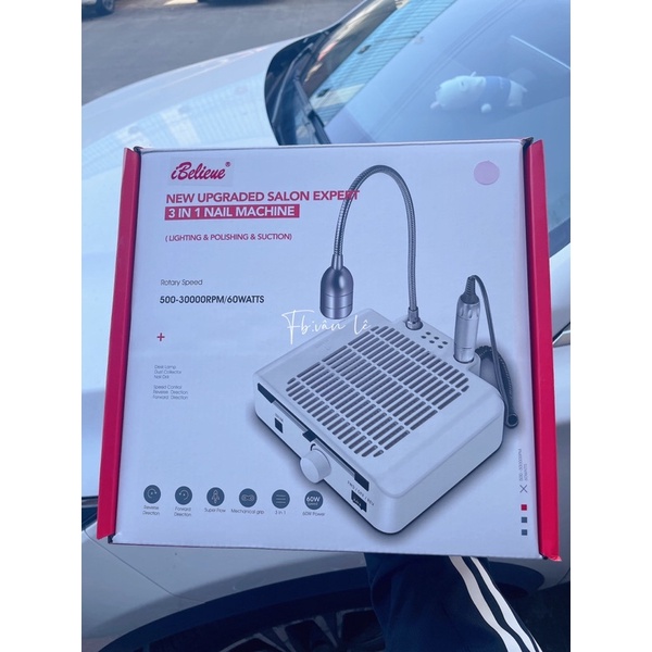 Máy mài móng hút bụi 3 in 1 mài móng hút bụi đèn led ibelive