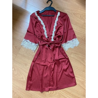 Áo choàng ngủ kèm đai lưng phi bóng