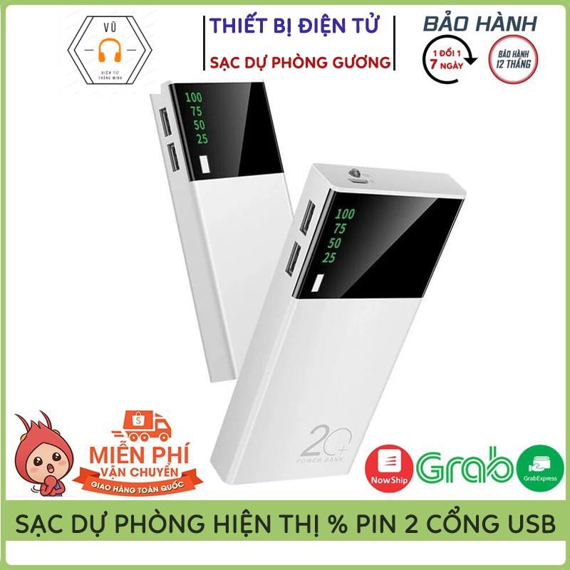 Sạc Dự Phòng Smart Power Bank Thế Hệ Mới, Hiện Thị % Dung Lượng Pin, Đèn Led Siêu Tiện Dụng, Bảo Hành 12 Tháng