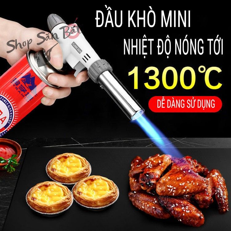 Đầu Khò Gas Chuyên Dụng, Tự động đánh Lửa, Khò Lửa Bình Gas MINI - Núm điều Chỉnh Nhiệt 1300 độ C - KG1