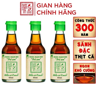 3 Chai Nước Mắm Tĩn Trẻ Em Cho Bé Ăn Dặm Độ Đạm 42N 60ml/chai