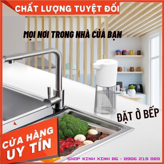 Máy Rửa Tay Tự Động Nhả Gel Tạo Bọt Phun Cồn Dung Tích 500ml Thông Minh Tiện Dụng