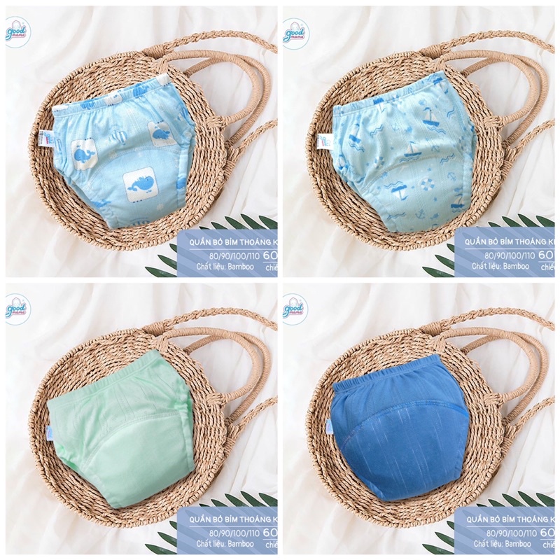 Quần bỏ bỉm THOÁNG KHÍ Goodmama chính hãng dành cho bé từ 4 đến 17KG