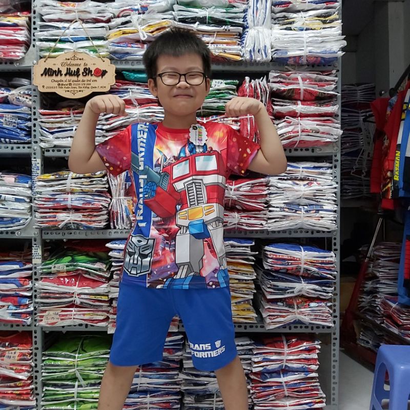Bộ quần áo thời trang trẻ em hình người máy