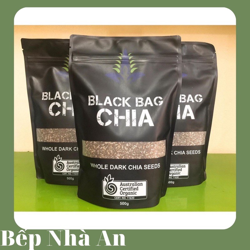 Hạt Chia Đen Úc Black Bag Chia 500gr Date 2022