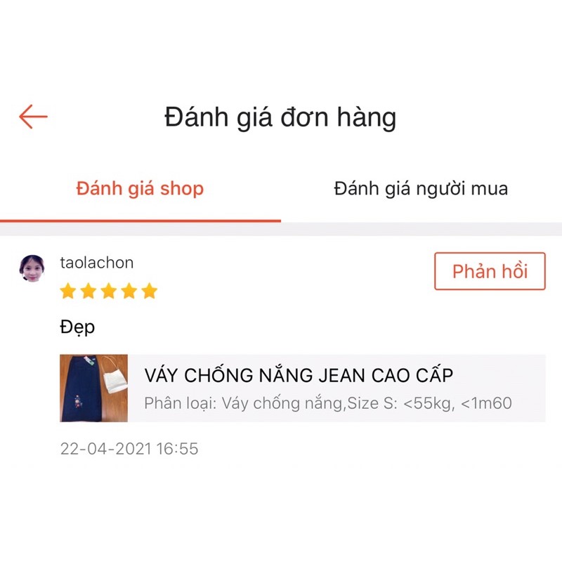 VÁY CHỐNG NẮNG JEAN CAO CẤP