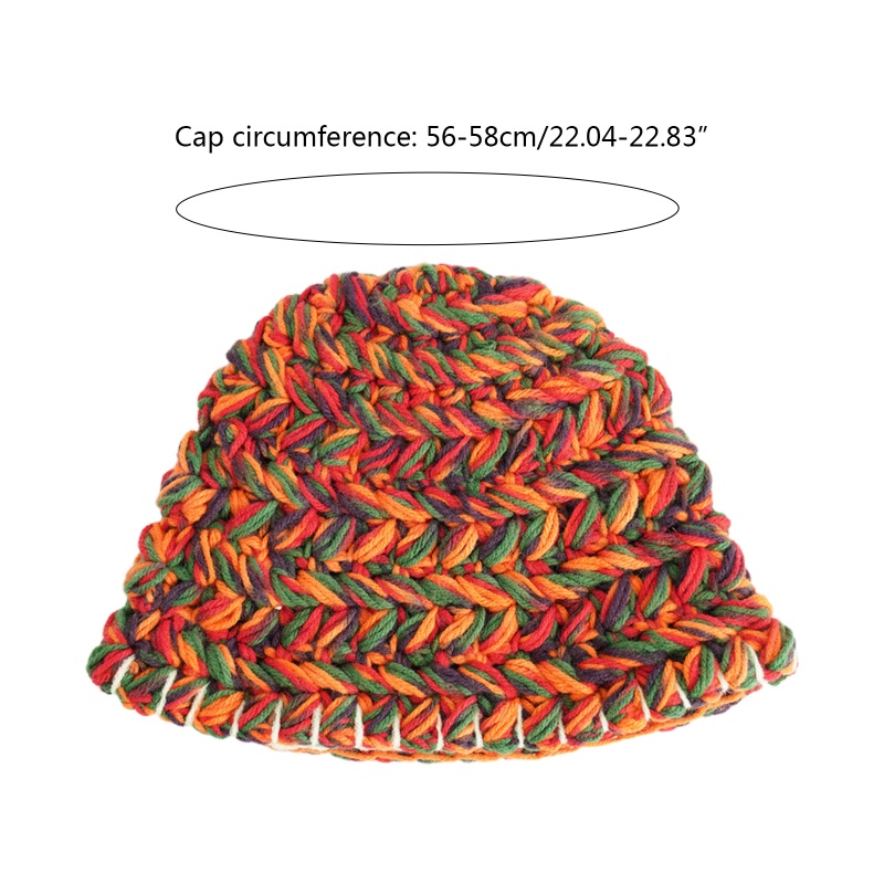 Mũ Len Dệt Kim Họa Tiết Kẻ Sọc Nhiều Màu Sắc Dày Dặn Ấm Áp Dễ Phối Đồ Thời Trang Giáng Sinh / Năm Mới