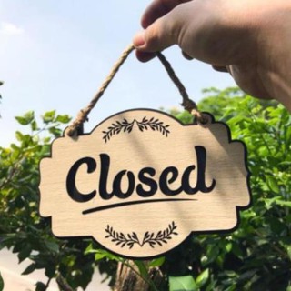 Bảng Gỗ Decor - Mẫu Open - Close