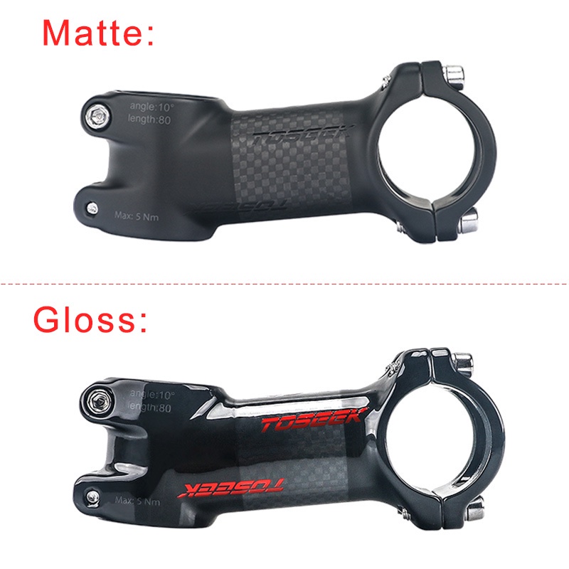 Tay Lái Xe đạp Bằng Carbon Thân Thanh Siêu Nhẹ MTB 31,8mm 10/17/25/35 Độ Mờ / Bóng Với Bộ Phận Xe đạp Expander Top Cap