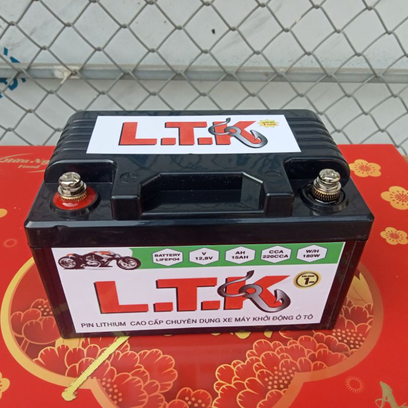 Ắc quy pin lithium 12.8v 15ah khởi động xe pkl 750cc