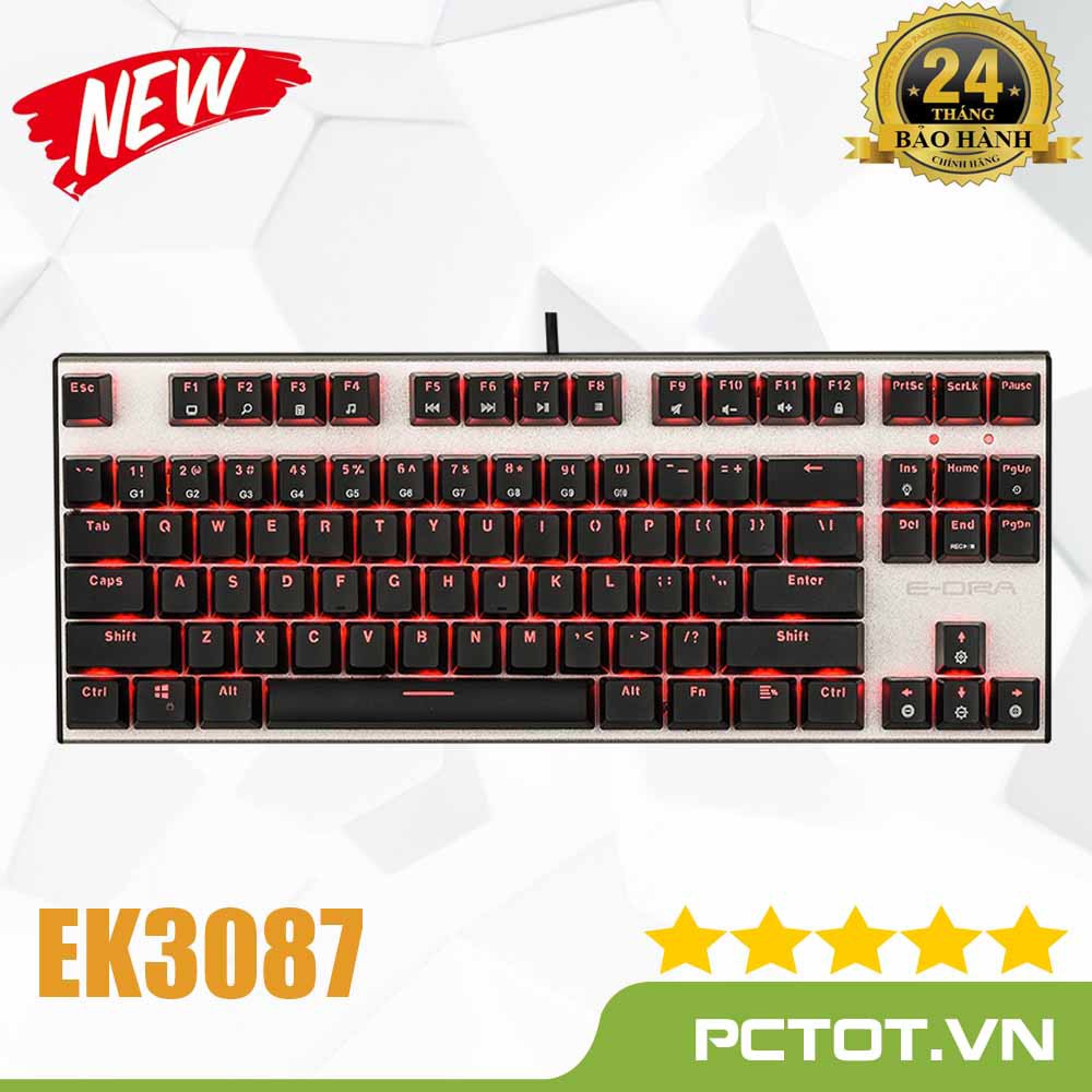 Bàn phím cơ gaming E-DRA EK3087 - Khung kim loại