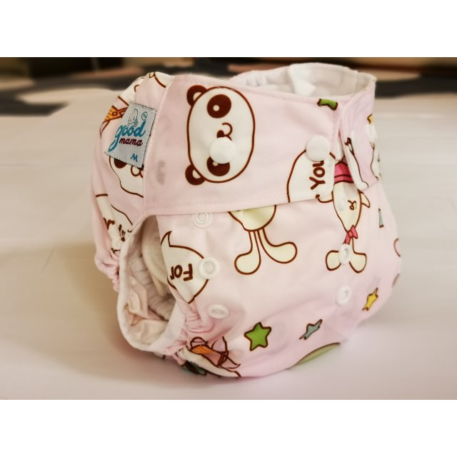 Bỉm Vải Cotton Chống Hăm Chống Tràn Cho Bé Goodmama Size M (3 - 13kg) Ban Ngày