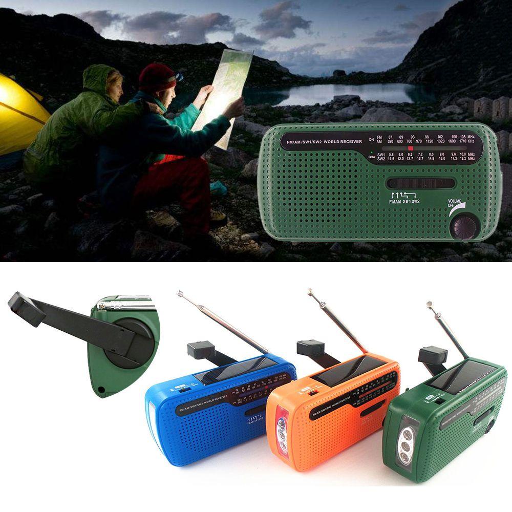 Đèn Pin Năng Lượng Mặt Trời Đa Chức Năng Di Động Phát Sóng Mạnh Mẽ Power B ank Radio Mới
