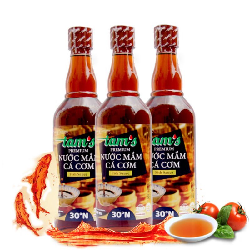 NƯỚC MẮM CÁ CƠM TAM'S 30° ĐẠM- 500ML/CHAI