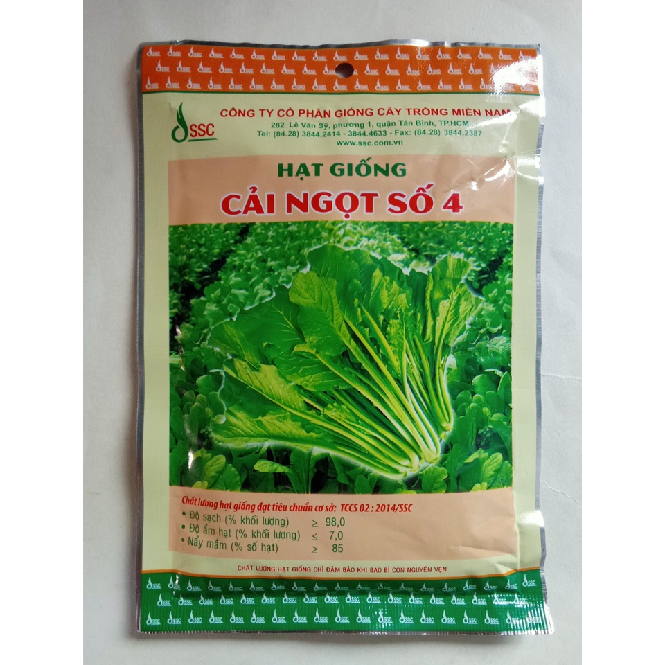 Hạt giống cải ngọt Miền Nam - Số 4, gói 100 gram