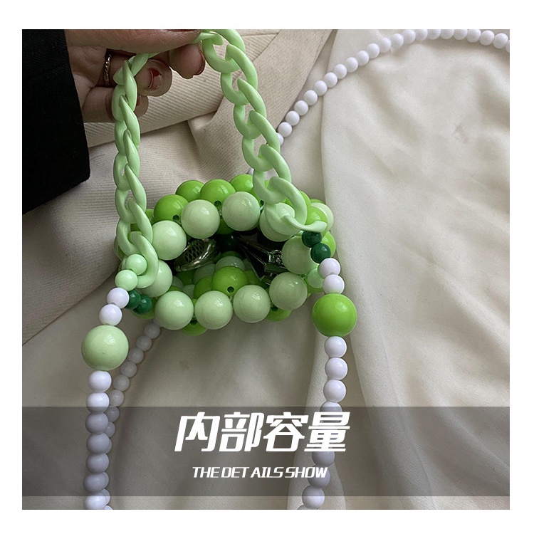Túi đeo chéo mini JASMIN NOIR dây ngọc trai giả thời trang cho nữ