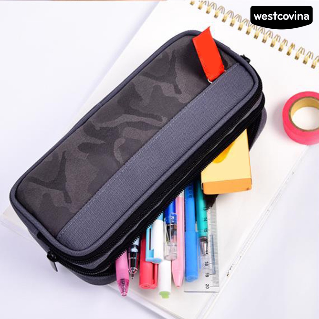 [Hot]✍Túi Đựng Bút Nhiều Ngăn Sức Chứa Lớn Có Khóa Kéo