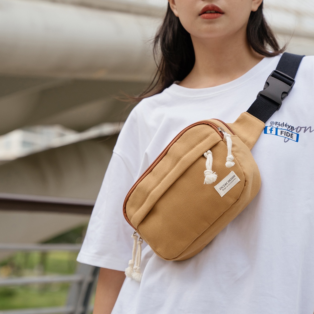 Túi bao tử đa năng nhiều ngăn vải canvas cá tính Moon Bag | Ziczac Design