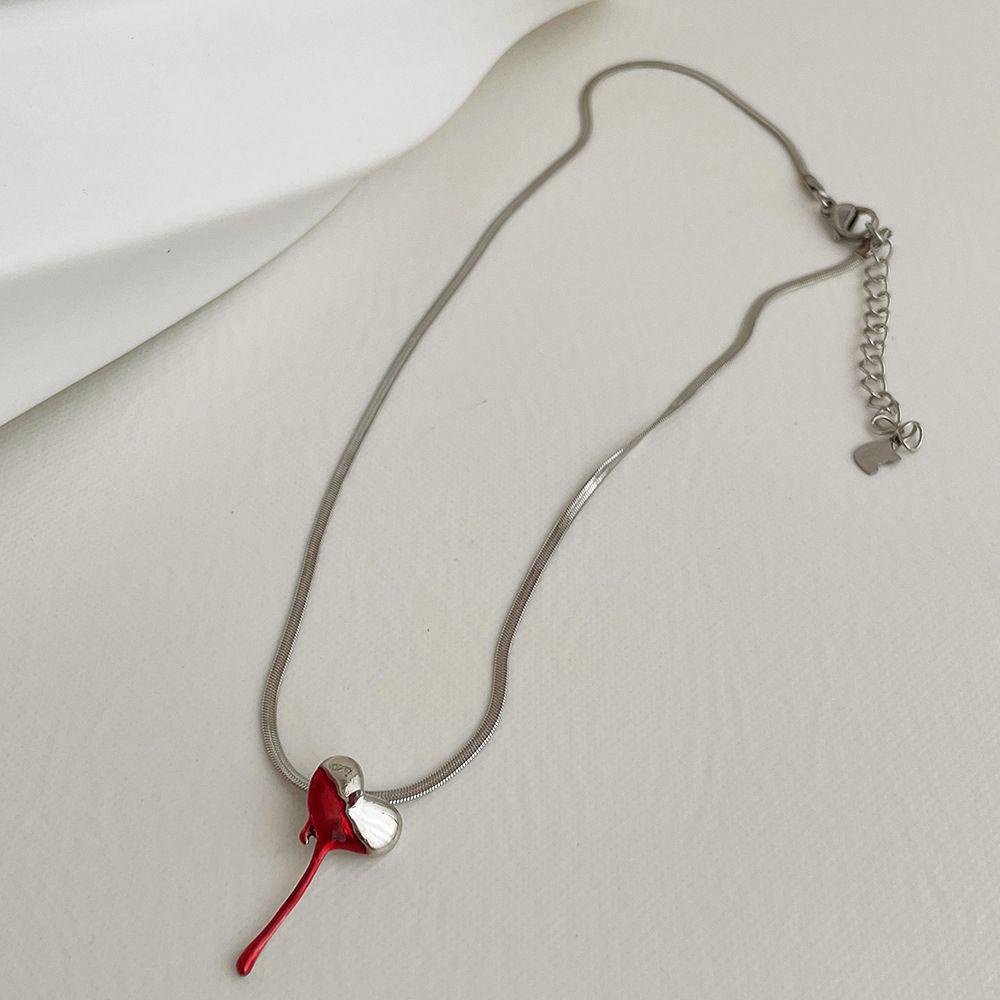 VANES1 Vòng cổ Thép Titan Mặt Hình Xương Rắn Sáng Tạo Cho Nữ