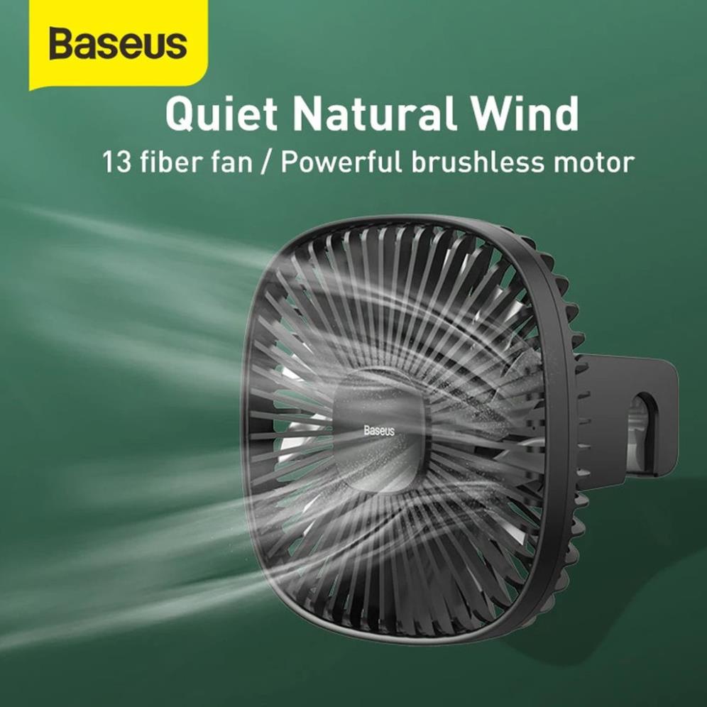 Baseus -BaseusMall VN Quạt mini gắn lưng ghế dùng trên xe ô tô Baseus Natural Wind Magnetic Rear Seat Fan