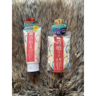 Combo sữa rửa mặt+mặt nạ Sake Wafood Made PDC