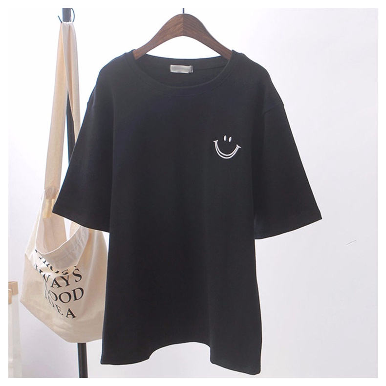 Áo Thun Tay Ngắn Dáng Rộng plus Size Phong Cách Hàn Quốc Cho Nữ