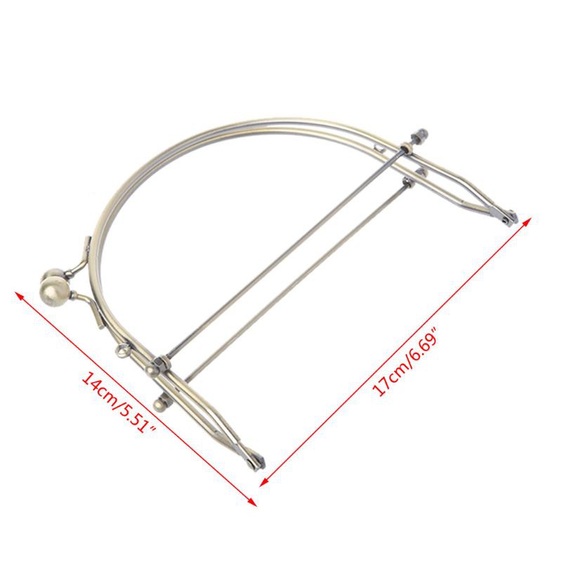 Khung tròn nửa khung có khóa kim loại để làm túi xách/ ví cầm tay