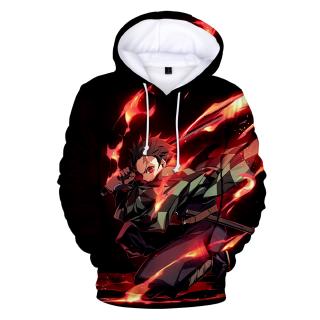 Áo hoodie dài tay in hình anime Kimetsu No Yaiba thời trang