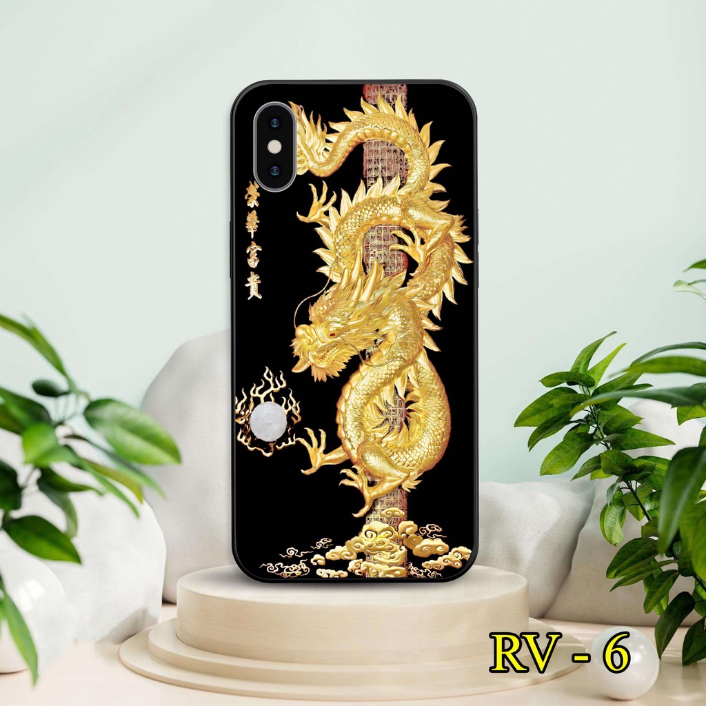 Ốp lưng kính in Rồng Phượng Tài Lộc 3D cho điện thoại iPhone X - iPhone Xs - iPhone XR - iPhone Xsmax - iPhone 11 Series