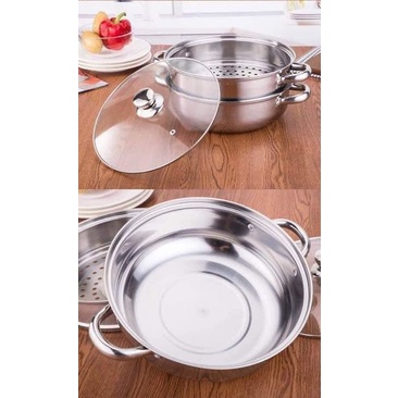 NỒI HẤP INOX LOẠI 2 TẦNG  28CM