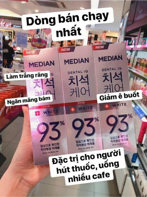 (Đủ Màu) Kem Đánh Trắng Răng Median 93%