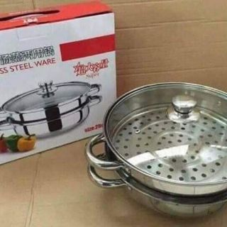 Nồi hấp.inox 2 tầng