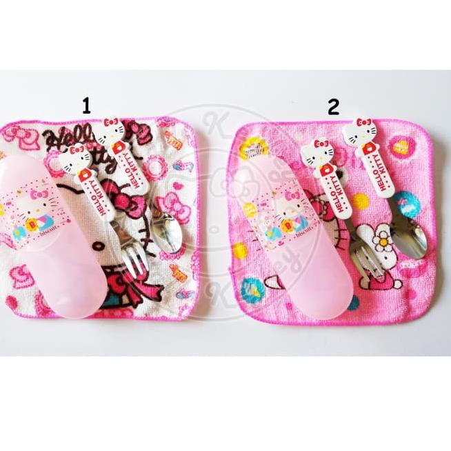 Áo Thun Nam Tay Ngắn In Chữ Thời Trang Trẻ Trung ✱➝ Bộ Muỗng Nĩa Hình Hello kitty Xinh Xắn Cho Bé no.1