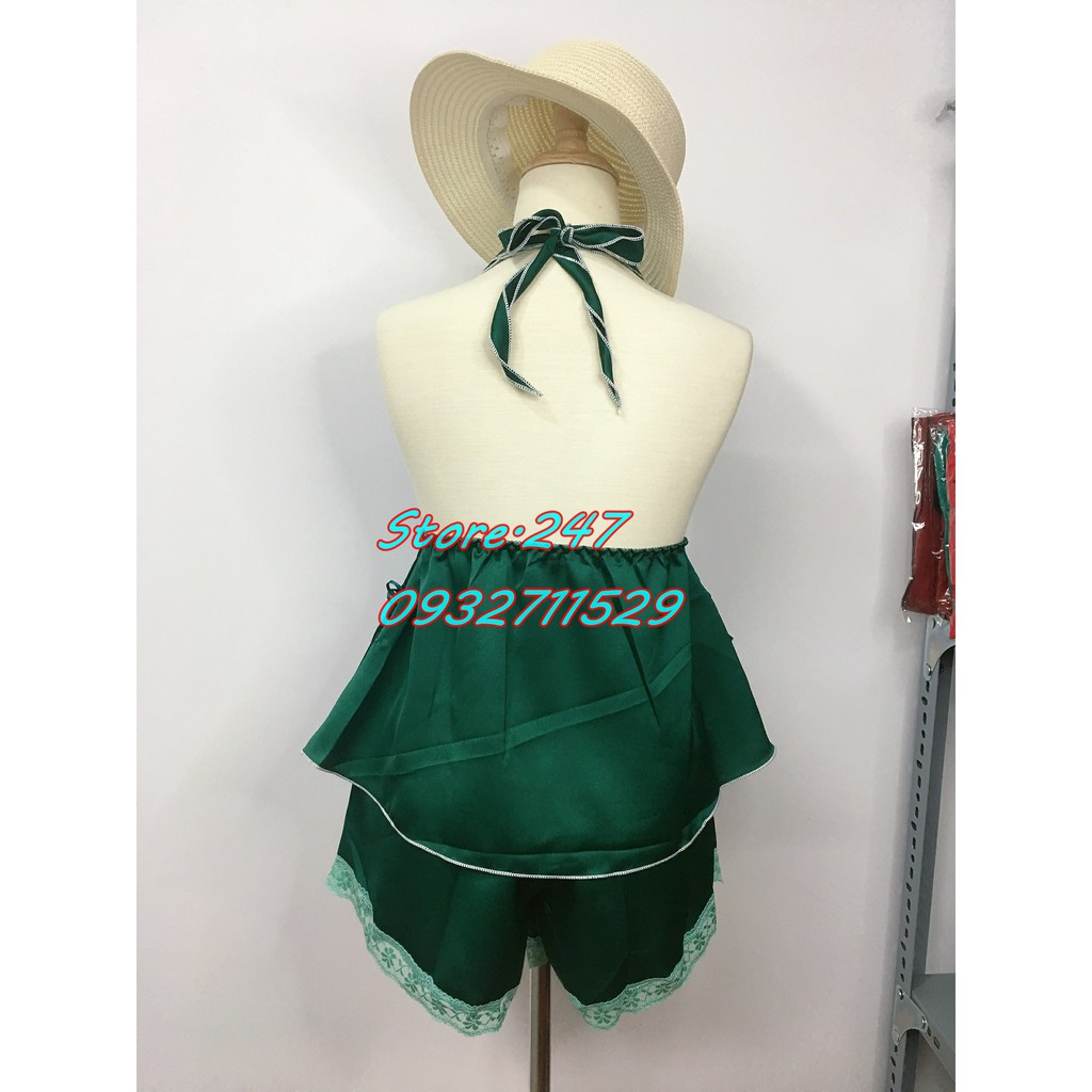 BỘ NGỦ CỘT VAI CÓ MÚT SEXY VẢI SATIN SIZE DƯỚI 55KG SIÊU MÁT SIÊU XINH LUNG LINH | BigBuy360 - bigbuy360.vn
