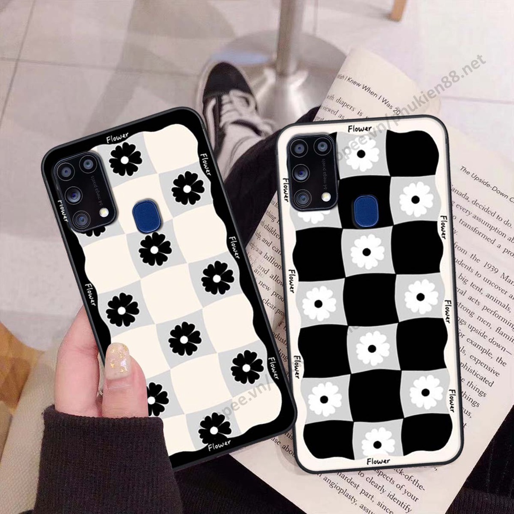 Ốp lưng Samsung M31 ốp điện thoại LineBear, bé tóc xù, hoa siêu đẹp