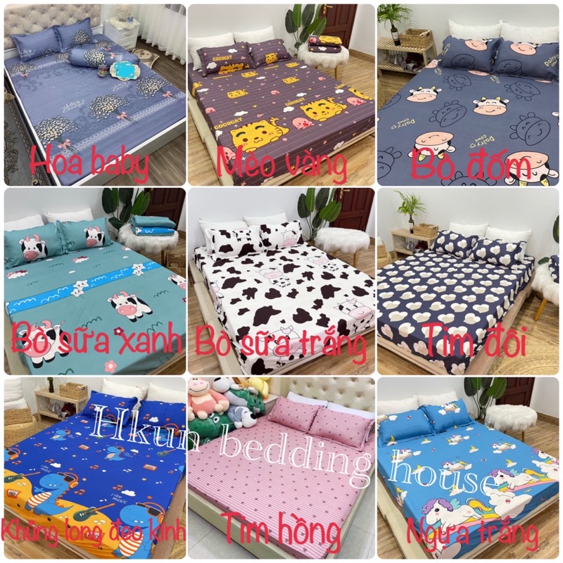 [Free ship-Xả hàng]Ga trải giường 1m 1m2 1m4 1m5 1m6 1m8 cotton poly-kẻ bàn cờ | BigBuy360 - bigbuy360.vn