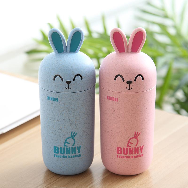 Bình Nước Giữ Nhiệt Bằng Lúa Mạch Hình Thỏ Đáng Yêu Thermos