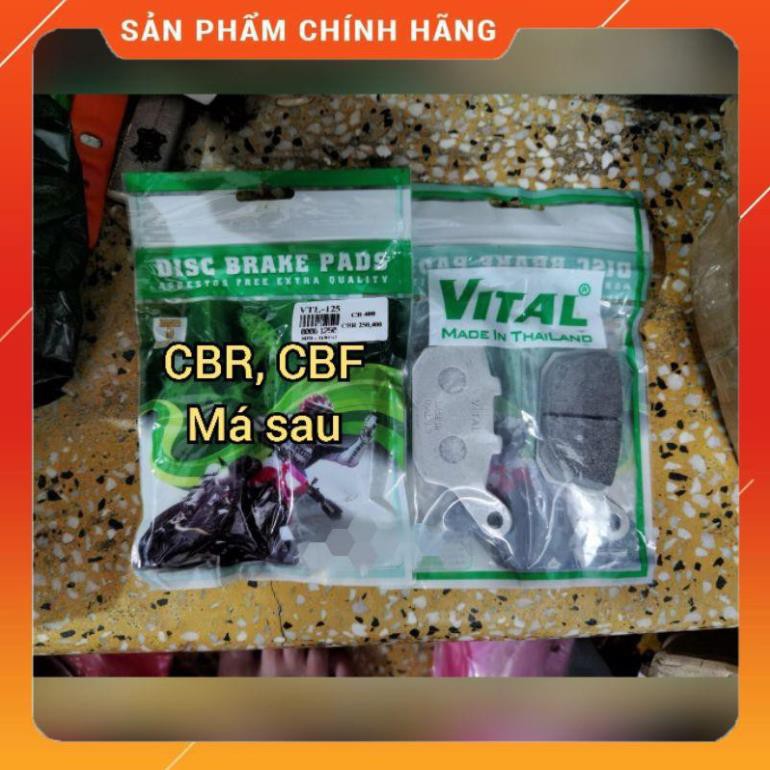 Mua Ngay má phanh Sau CBR CBF (250cc 400cc 500cc 600cc 1000cc, bố thắng đĩa cho xe máy Honda, chính hãng Vital)