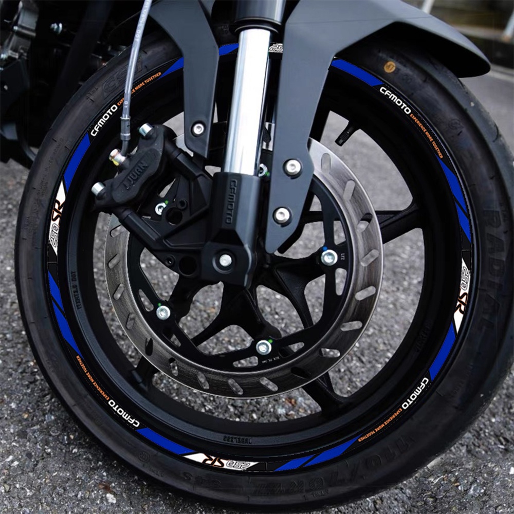 Set 16 Miếng Dán Phản Quang 17 inch Chống Thấm Nước Trang Trí Vành Bánh Xe Mô Tô CFMOTO 250SR