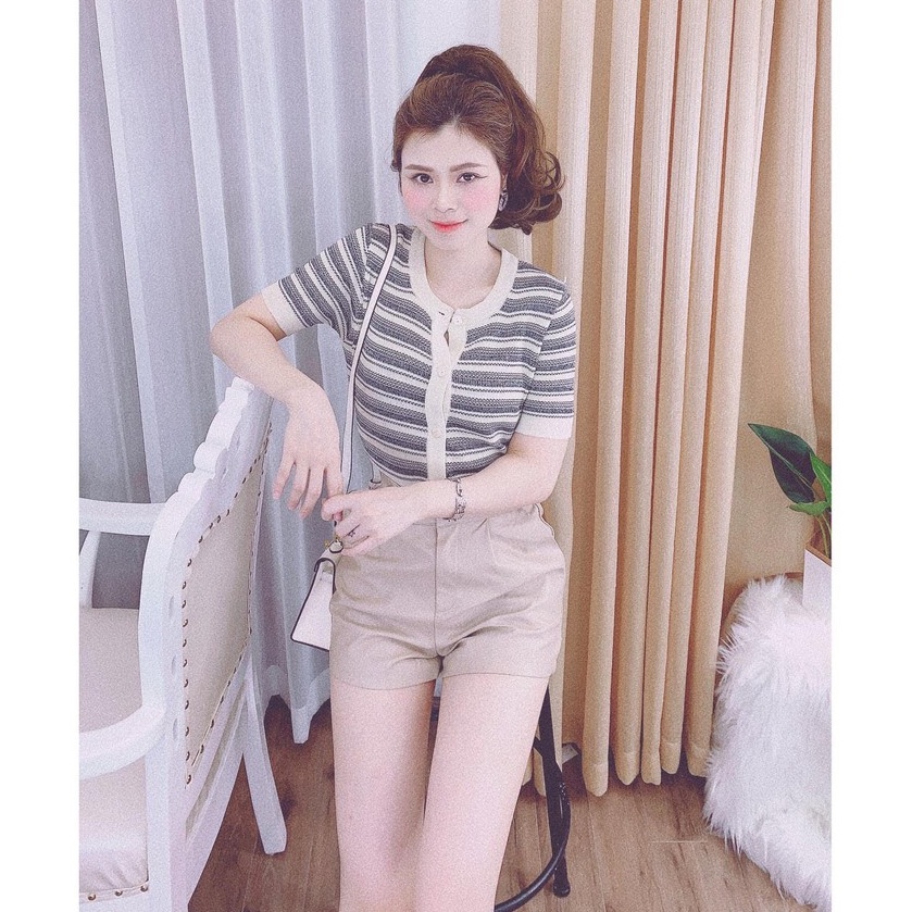 [ÁO CARDIGAN DỆT KIM] Cadigan Nữ Tay Ngắn, Áo Croptop Viền Nhũ Sang Chảnh_Đi Học Đi Làm Đều Xinh