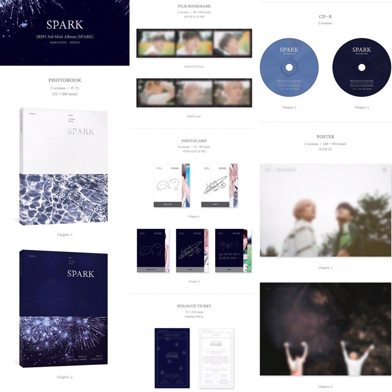 JBJ 95 mini album Spark nguyên seal, được chọn ver.