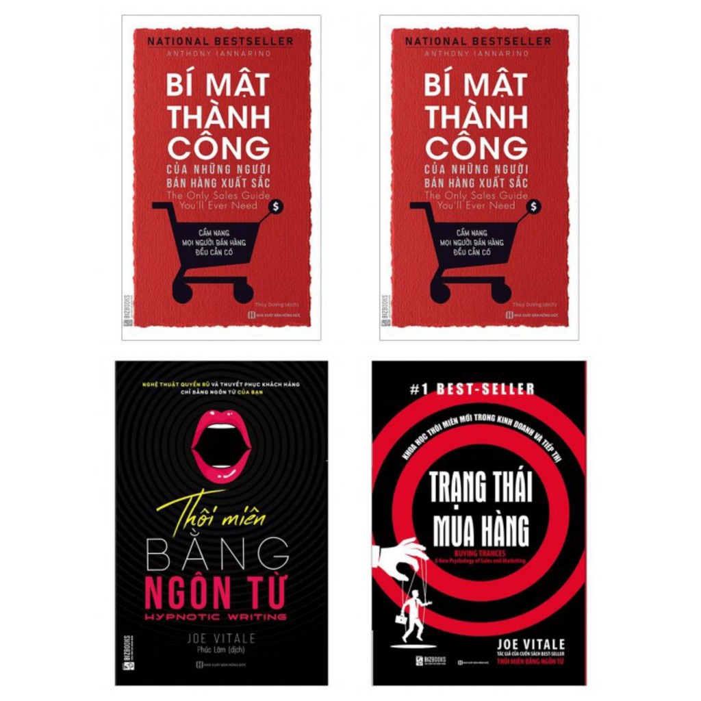 Sách - Combo Bí mật thành công của những người bán hàng xuất sắc + Thôi miên bằng ngôn từ + Trạng thái mua hàng